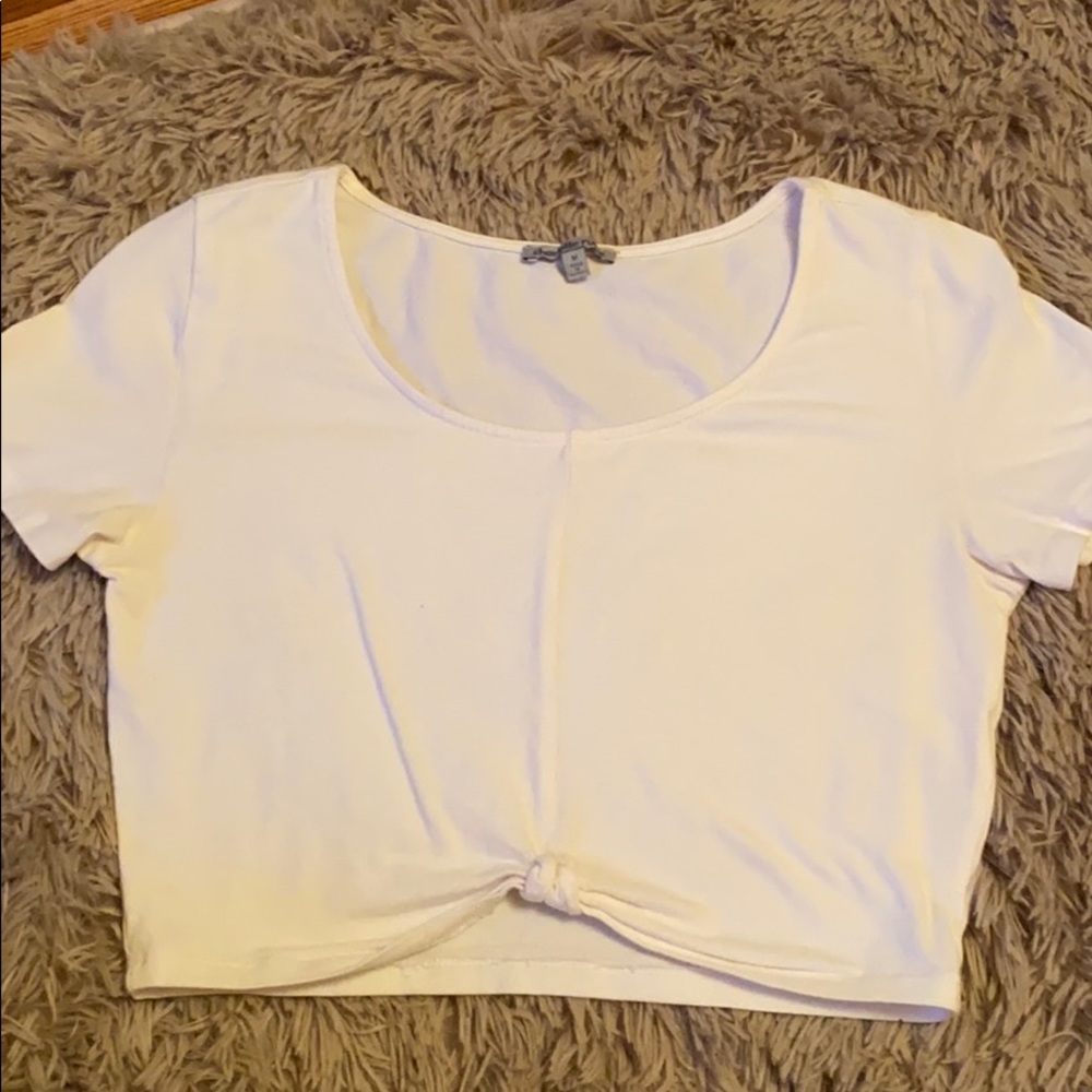 white crop top